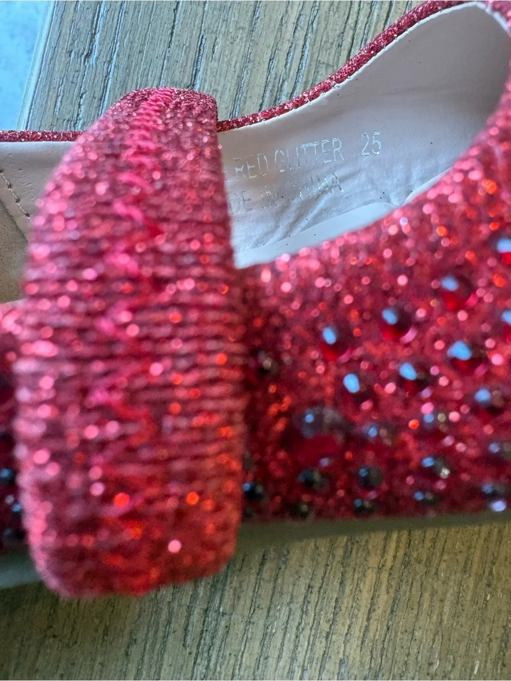 Sparkling Red Girls Mary Jane Dress Shoes
